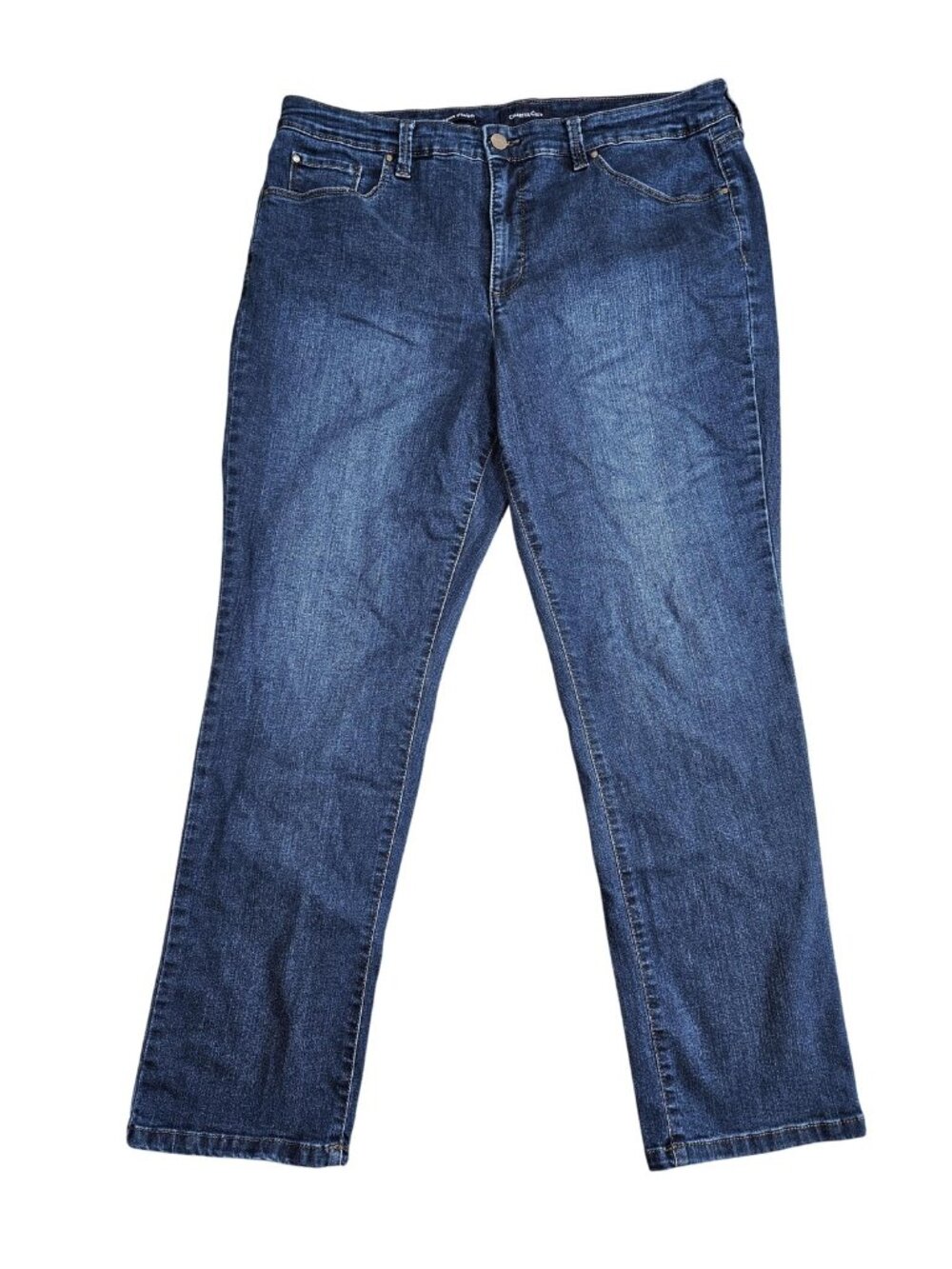 Charter Club Lexington Straight Jeans Womens‎ 16S Blue Med Wash High Rise